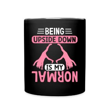 Gymnastique drôle de roue de charrette - Mug uni - noir - Devant