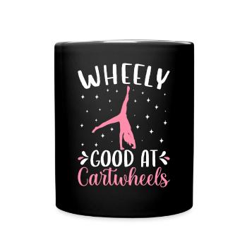 Cartwheel Gymnastics Cheerleading - Full Colour Mug - black - Front