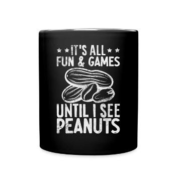 Allergie aux arachides Allergie aux noix - Mug uni - noir - Devant