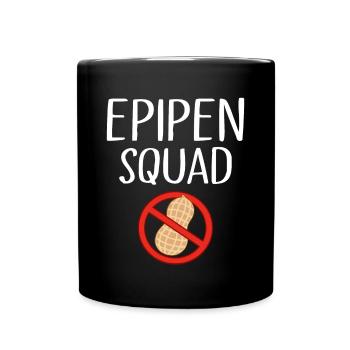 Allergie à l’épinéphrine et aux arachides Allergie aux noix Allergie - Mug uni - noir - Devant