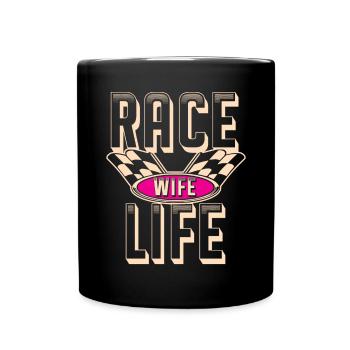 course femme course citations voiture pilote - Mug uni - noir - Devant