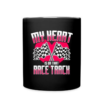course femme course citations voiture pilote - Mug uni - noir - Devant