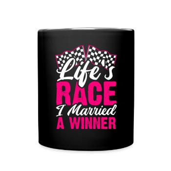 Race Woman Racing Quotes Car Racer Driver - Full Colour Mug - black - Front