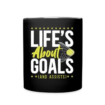Hockey sur gazon : La vie est une question d’objectifs - Mug uni - noir - Devant