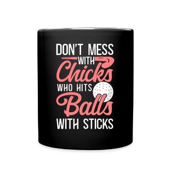Field Hockey Adult Humor Don't - Full Colour Mug - black - Front