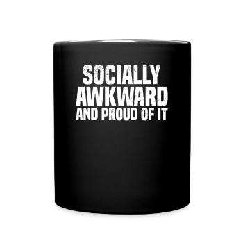 Misanthrope Antisocial Introvert - Full Colour Mug - black - Front