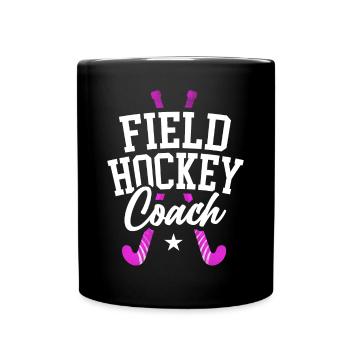 Field Hockey Coach Field Hockey - Tasse einfarbig - Schwarz - Vorne