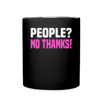 Misanthrope Antisocial Introvert - Full Colour Mug - black - Front