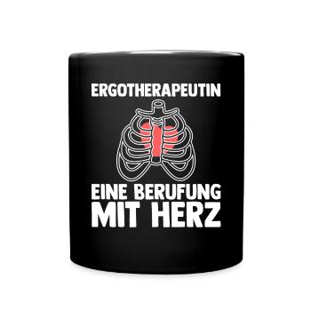 Ergotherapie Ergotherapeutin - Tasse einfarbig - Schwarz - Vorne
