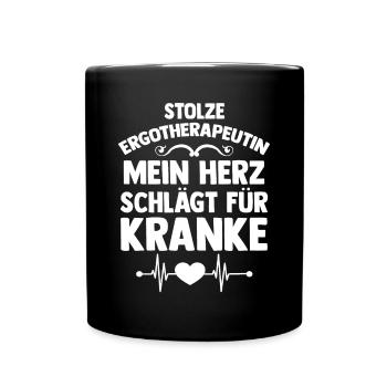 Ergotherapie Ergotherapeutin - Tasse einfarbig - Schwarz - Vorne
