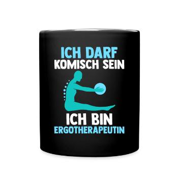Ergotherapie Ergotherapeutin - Tasse einfarbig - Schwarz - Vorne