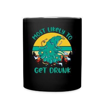 Dabbing Christmas Offensive Rude Xmas - Full Colour Mug - black - Front