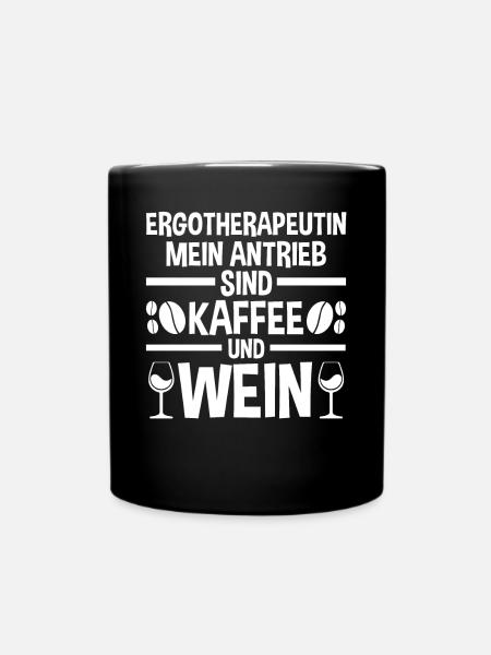 Ergotherapie Ergotherapeutin - Tasse einfarbig - Schwarz