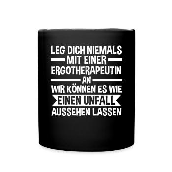 Ergotherapie Ergotherapeutin - Tasse einfarbig - Schwarz - Vorne