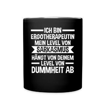 Ergotherapie Ergotherapeutin - Tasse einfarbig - Schwarz - Vorne