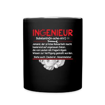 Definition Ingenieur - Tasse einfarbig - Schwarz - Vorne
