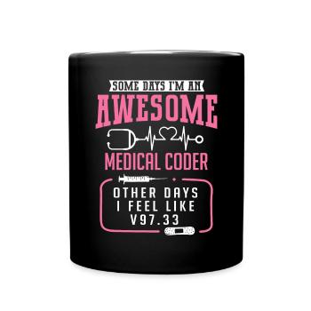 Spécialiste du codage de codeur médical - Mug uni - noir - Devant