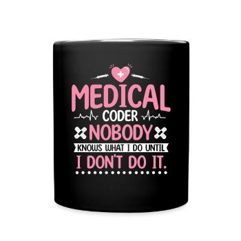 Spécialiste du codage de codeur médical - Mug uni - noir - Devant