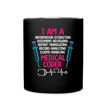 Spécialiste du codage de codeur médical - Mug uni - noir - Devant