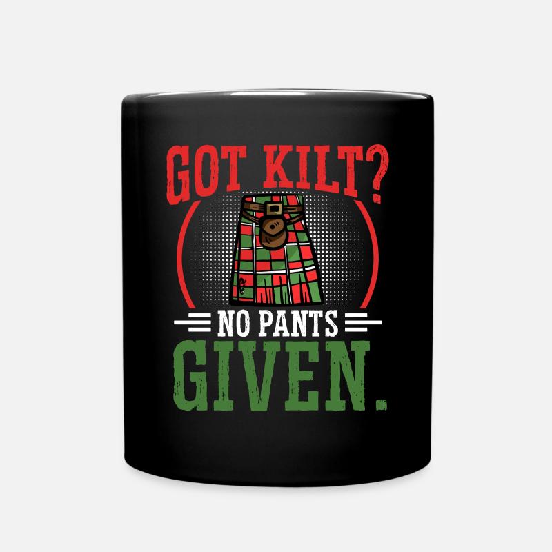 Jupe Tartan Kilt Ecossais - Mug uni - noir