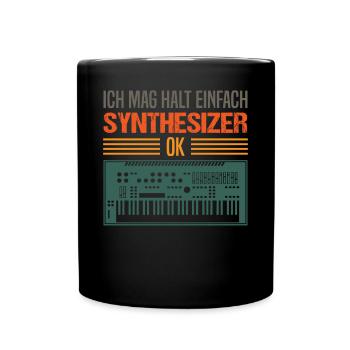 Einfache Synthesizer Liebe Musik Geschenk - Tasse einfarbig - Schwarz - Vorne