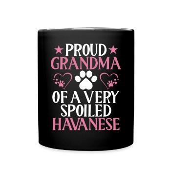 Cadeaux pour les amoureux des chiens bichons havanais - Mug uni - noir - Devant