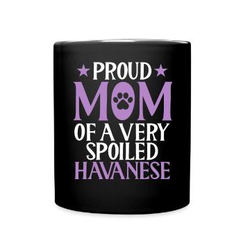 Cadeaux pour les amoureux des chiens bichons havanais - Mug uni - noir - Devant