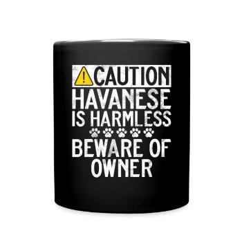Cadeaux pour les amoureux des chiens bichons havanais - Mug uni - noir - Devant