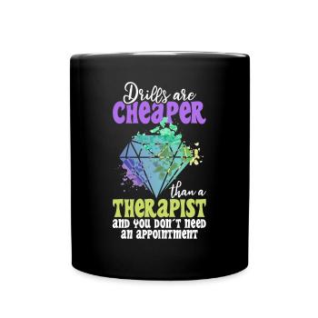 Stickerei Handwerk Hobby Diamond Painter Diamond - Tasse einfarbig - Schwarz - Vorne