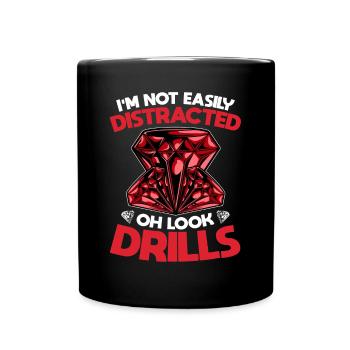 Stickerei Handwerk Hobby Diamond Painter Diamond - Tasse einfarbig - Schwarz - Vorne