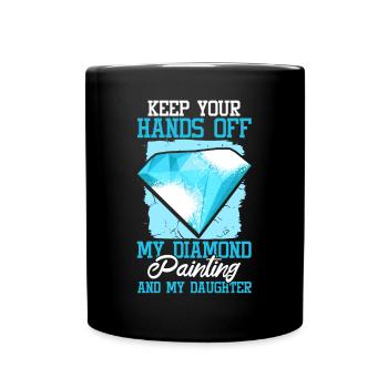 Stickerei Handwerk Hobby Diamond Painter Diamond - Tasse einfarbig - Schwarz - Vorne