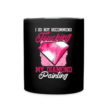 Stickerei Handwerk Hobby Diamond Painter Diamond - Tasse einfarbig - Schwarz - Vorne