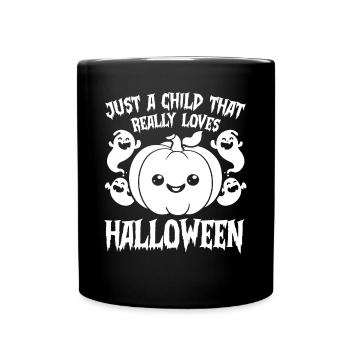 Juste un enfant qui aime vraiment Halloween - Kids Hal - Mug uni - noir - Devant