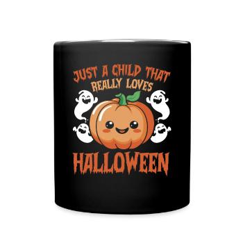 Halloween pour enfants - Juste un enfant qui aime vraiment Hal - Mug uni - noir - Devant