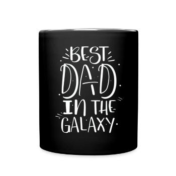 Best Dad in the Galaxy - Full Colour Mug - black - Front