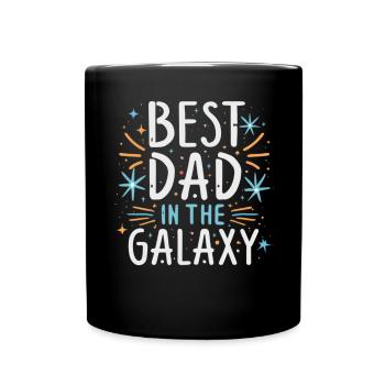 Best Dad in the Galaxy - Full Colour Mug - black - Front