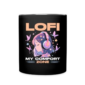 Lofi Music Lover Low Fidelity Japanische Ästhetik - Tasse einfarbig - Schwarz - Vorne