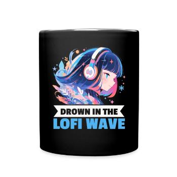 Lofi Music Lover Low Fidelity Japanische Ästhetik - Tasse einfarbig - Schwarz - Vorne