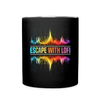 Lofi Music Lover Low Fidelity Japanische Ästhetik - Tasse einfarbig - Schwarz - Vorne