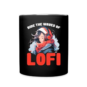 Lofi Music Lover Low Fidelity Japanische Ästhetik - Tasse einfarbig - Schwarz - Vorne