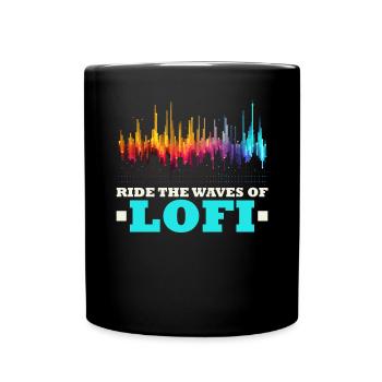 Lofi Music Lover Low Fidelity Japanische Ästhetik - Tasse einfarbig - Schwarz - Vorne