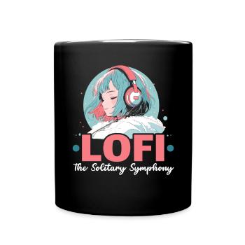 Lofi Music Lover Low Fidelity Japanische Ästhetik - Tasse einfarbig - Schwarz - Vorne