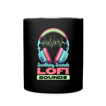 Lofi Music Lover Low Fidelity Japanische Ästhetik - Tasse einfarbig - Schwarz - Vorne