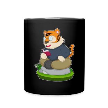 Lunettes de livres Tiger Nerd - Mug uni - noir - Devant
