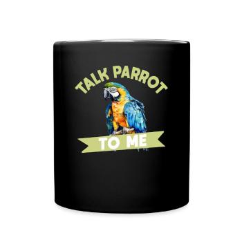 Budgie Parrot Bird Parakeet Owner - Full Colour Mug - black - Front
