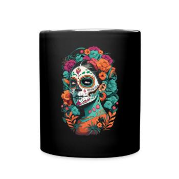 Fiesta del Día de los Muertos - La Catrina - Full Colour Mug - black - Front