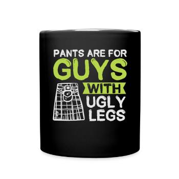 Jupe Tartan Kilt Ecossais - Mug uni - noir - Devant