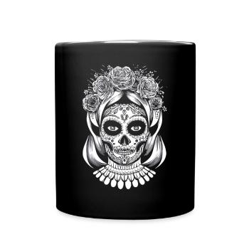 L’élégance du Jour des Morts - La Calavera Catrina - Mug uni - noir - Devant