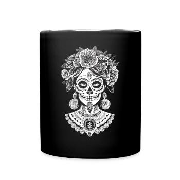 Catrina-Stolz - Ein Tribut an Mexikos Kulturerbe - Tasse einfarbig - Schwarz - Vorne