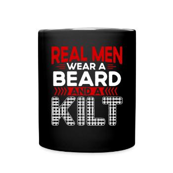 Jupe Tartan Kilt Ecossais - Mug uni - noir - Devant